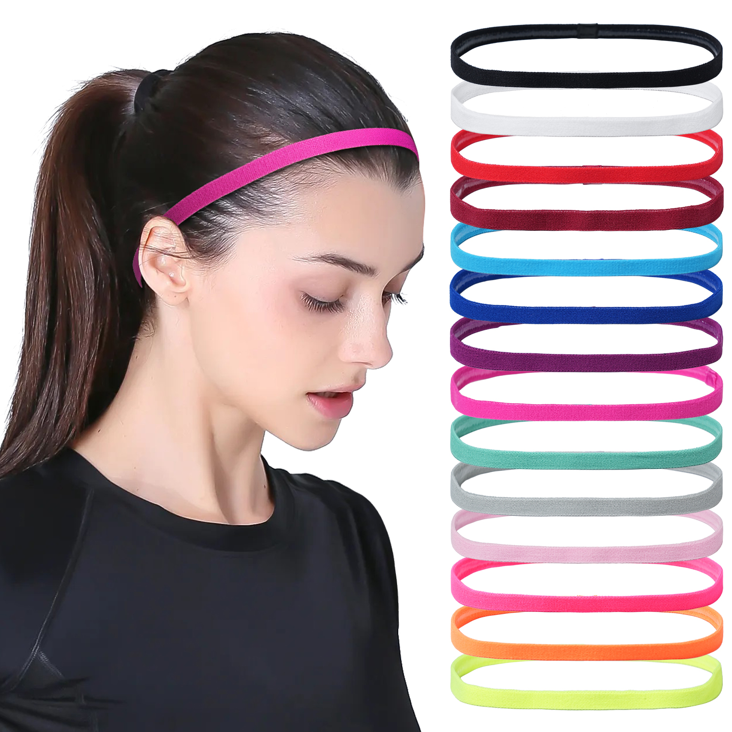3Pcs Non-Slip Sports Hairband  - Silicone Band Women recension och pris