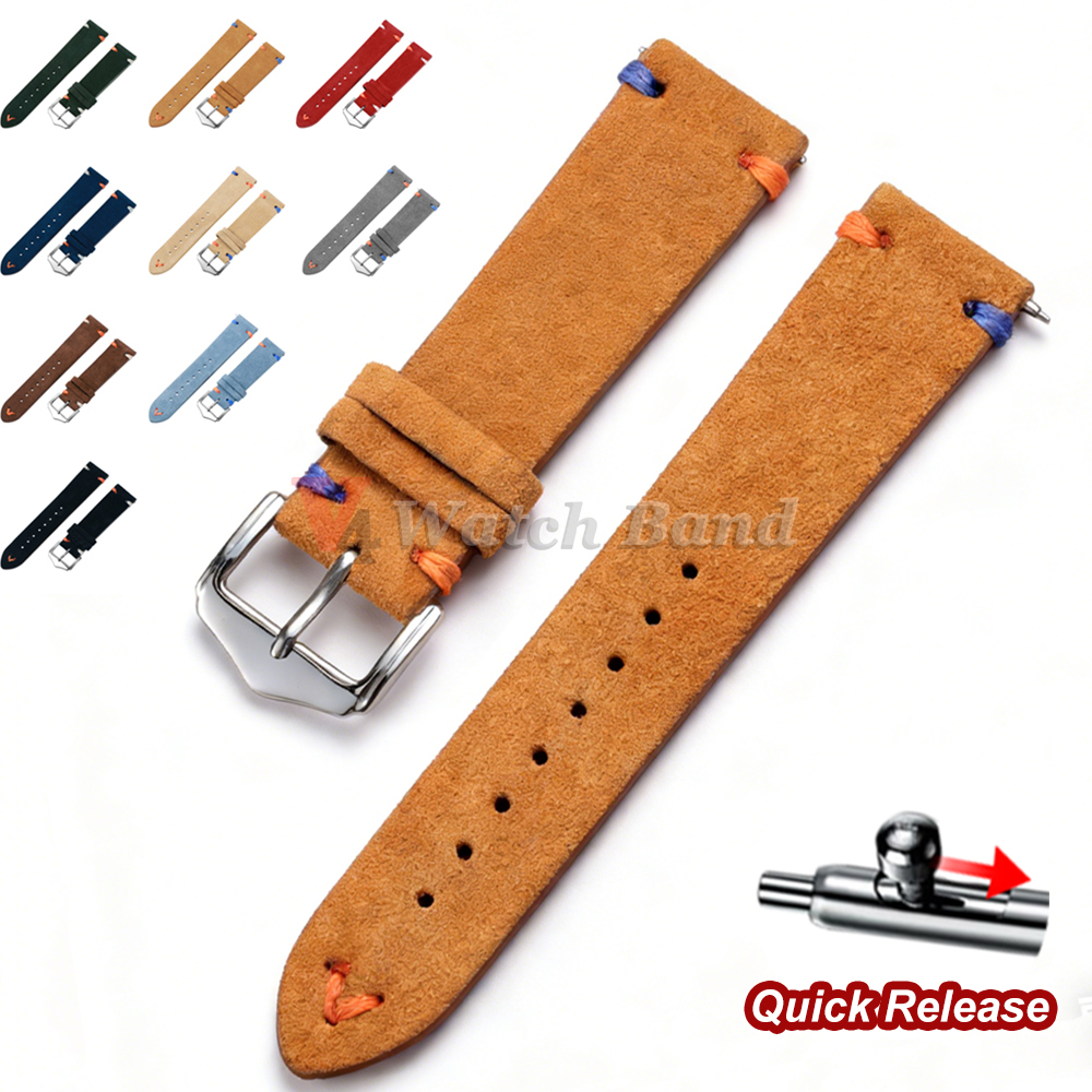 18mm 20mm 22mm Vintage Suede L - Suede Strap Watch recension och pris