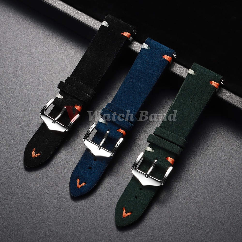 18mm 20mm 22mm Vintage Suede L - Suede Strap Watch recension och pris