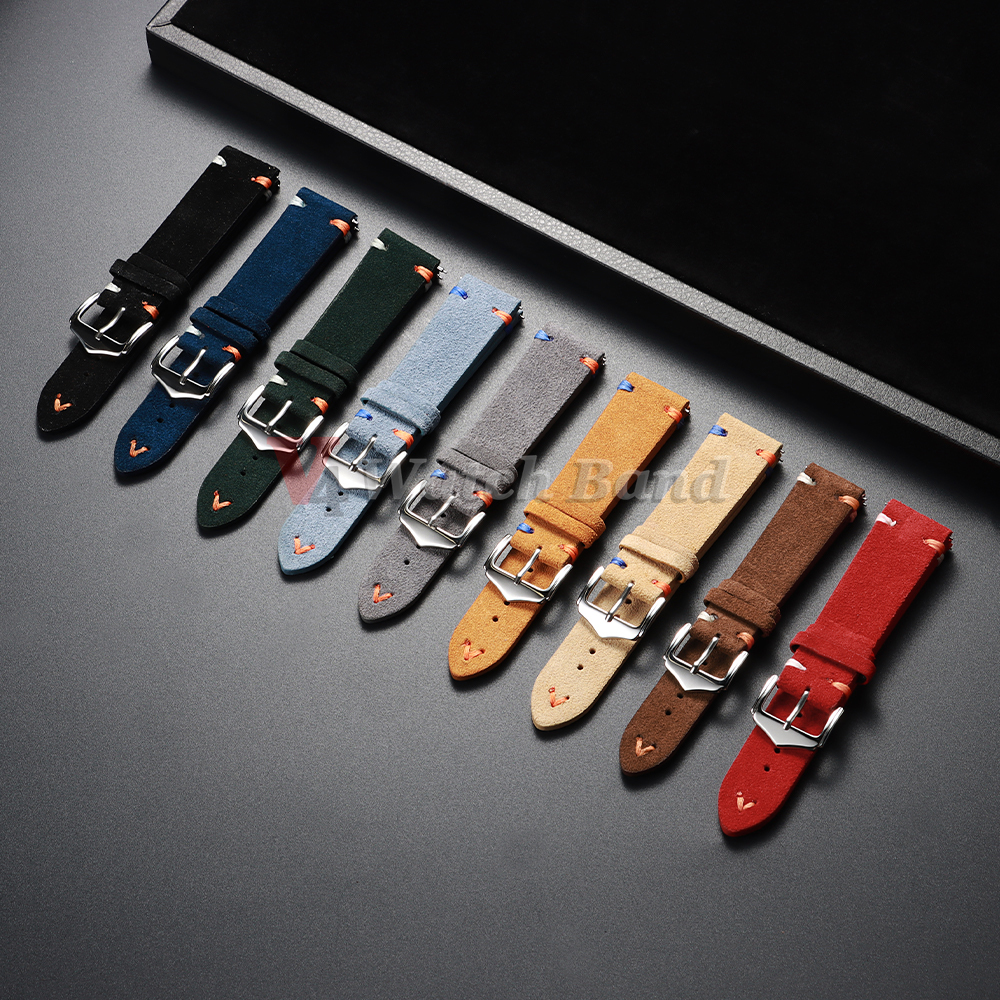 18mm 20mm 22mm Vintage Suede L - Suede Strap Watch recension och pris