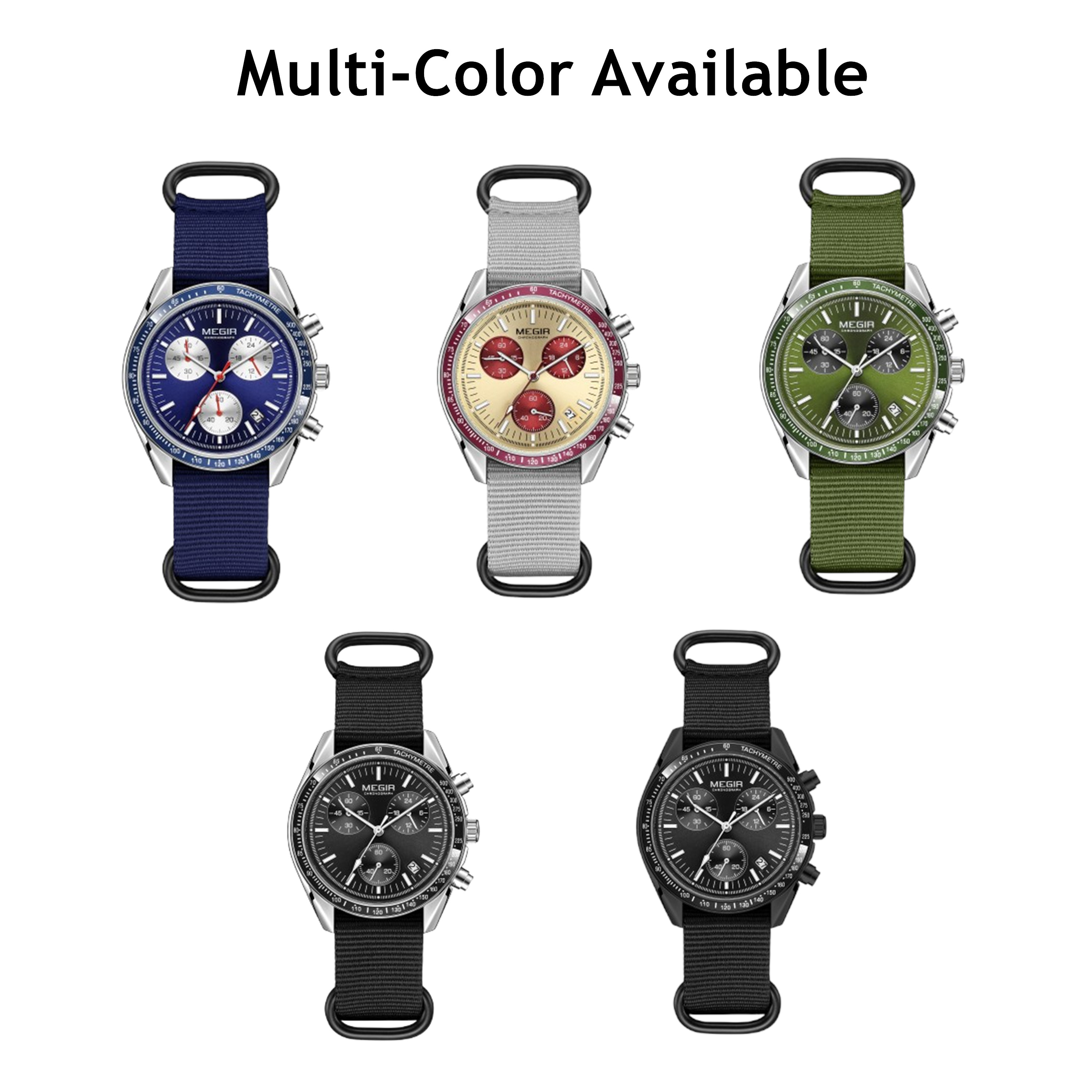 MEGIR Chronograph Canvas Strap - Canvas Strap Watch recension och pris
