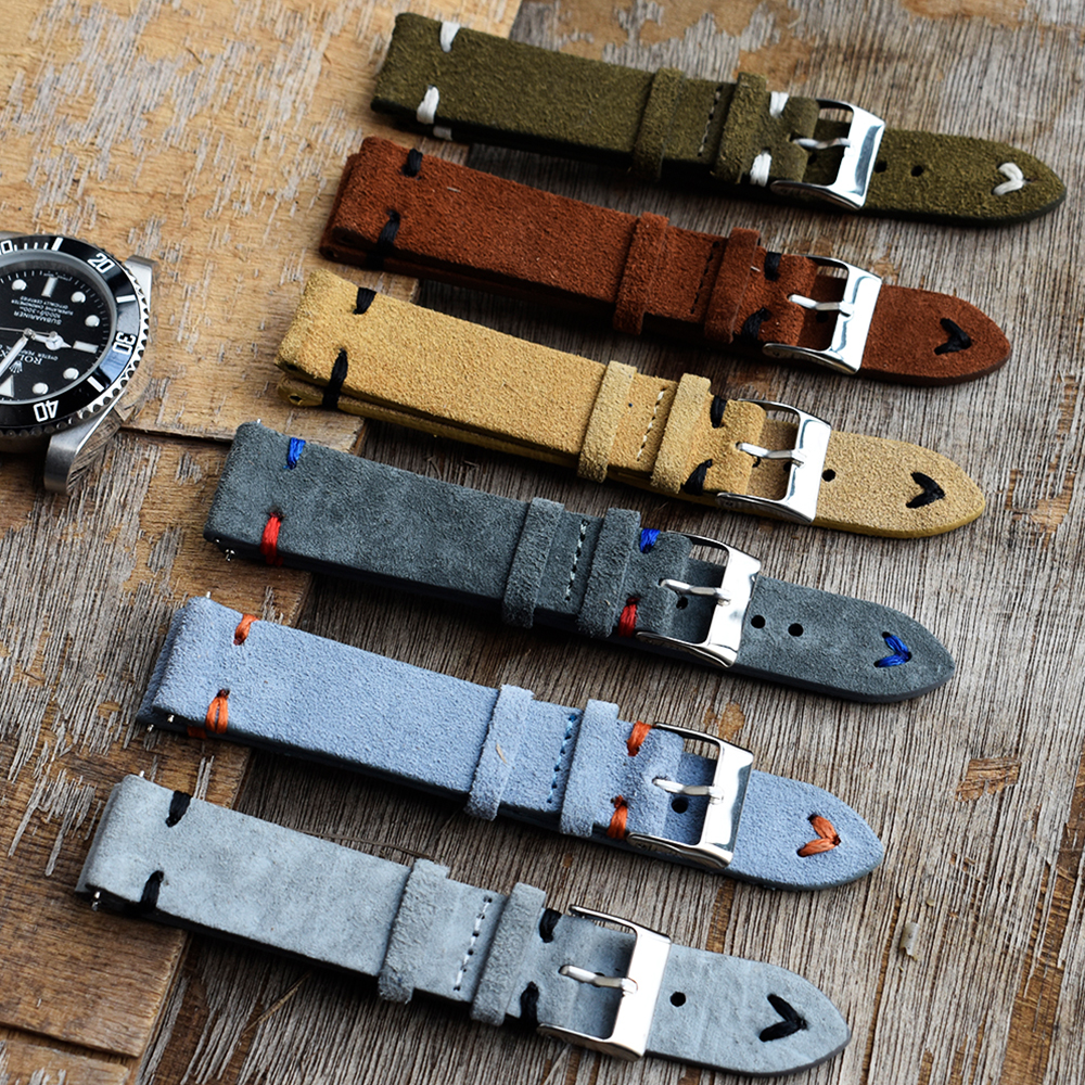 High Quality Vintage Suede Lea - Suede Strap Watch recension och pris