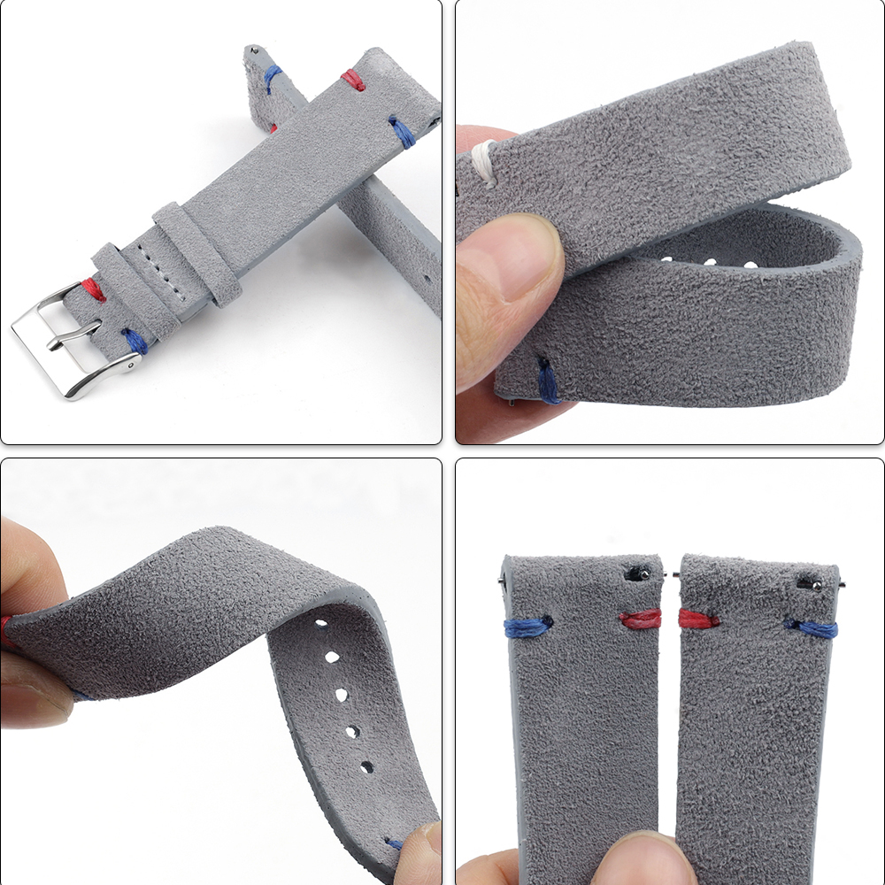 High Quality Vintage Suede Lea - Suede Strap Watch recension och pris