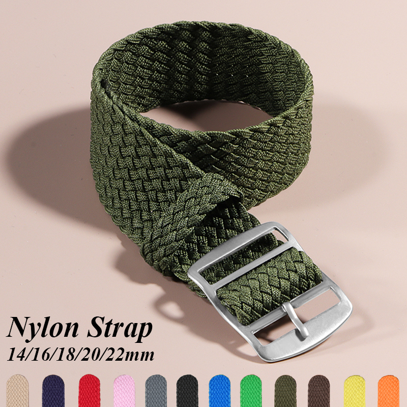 16mm 18mm 20mm 22mm Nylon Canv - Perlon Strap Woven recension och pris