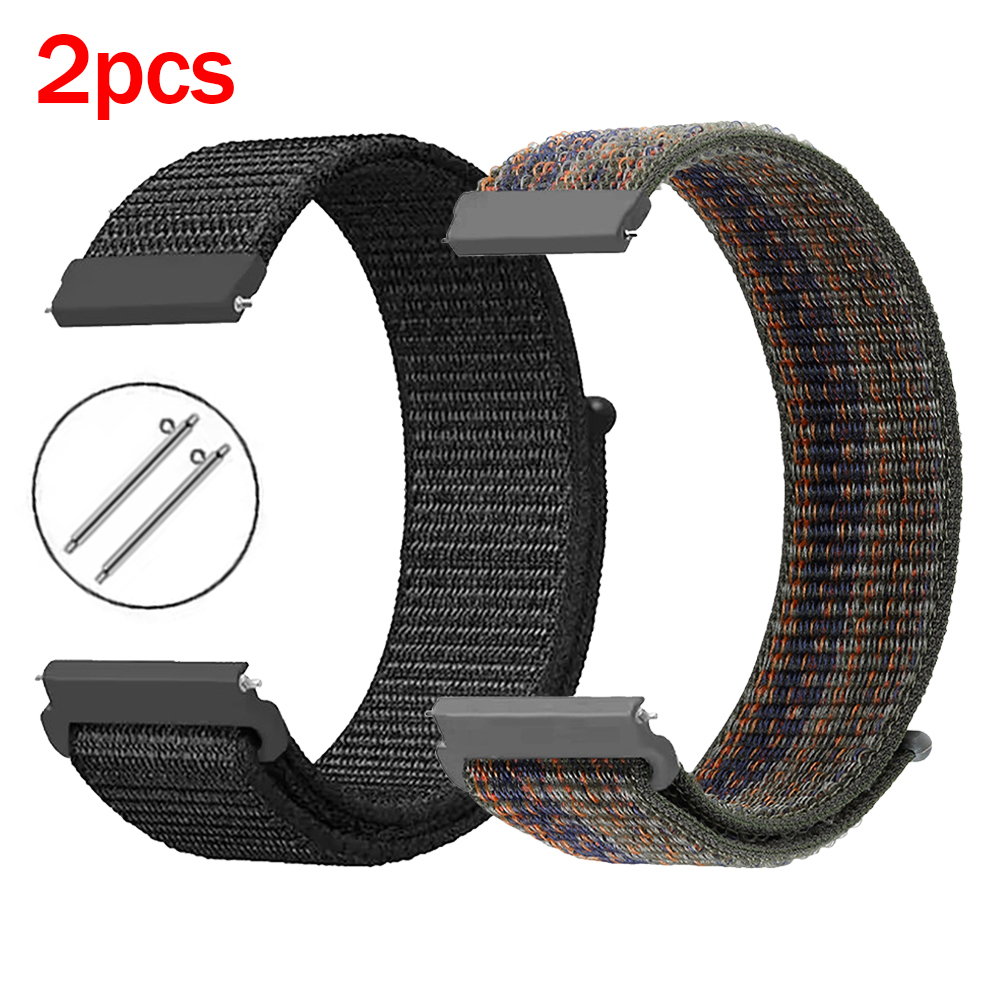 2Pcs 22mm Nylon Sport Strap Fo - Sport Loop Velcro recension och pris