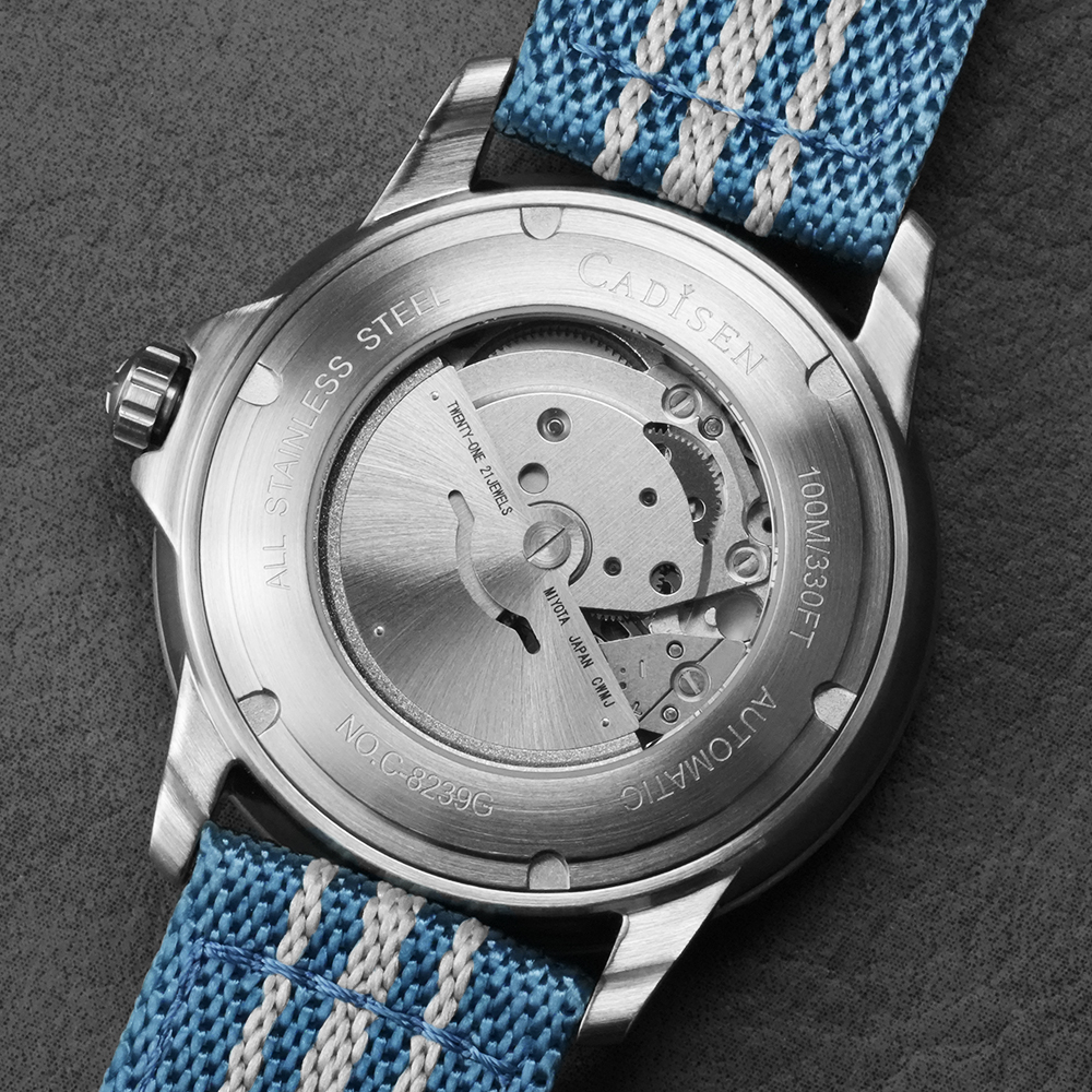 CADISEN Deep Explorer MIYOTA 8 - Canvas Strap Watch recension och pris