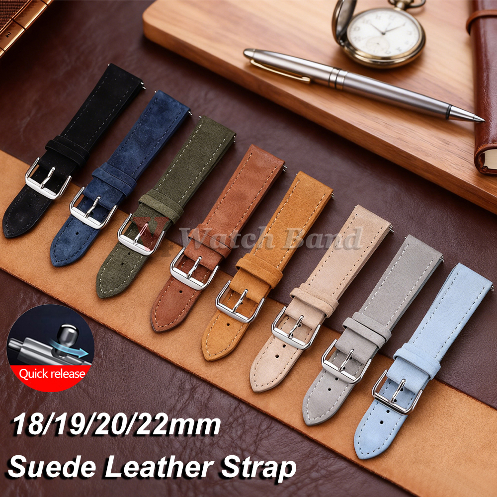 18/19/20/22mm Watch Band Genui - Suede Strap Watch recension och pris