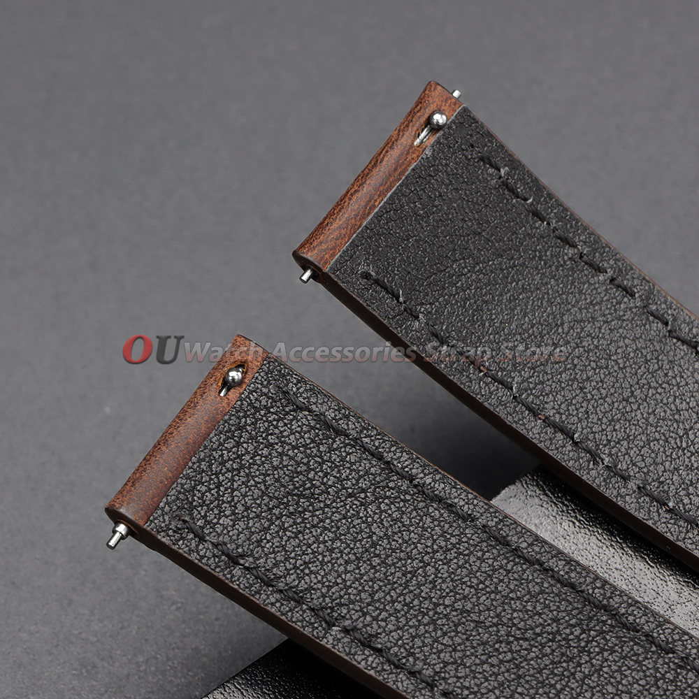18mm 19mm 20mm 21mm 22mm 24mm  - Leather Strap Quick Release recension och pris