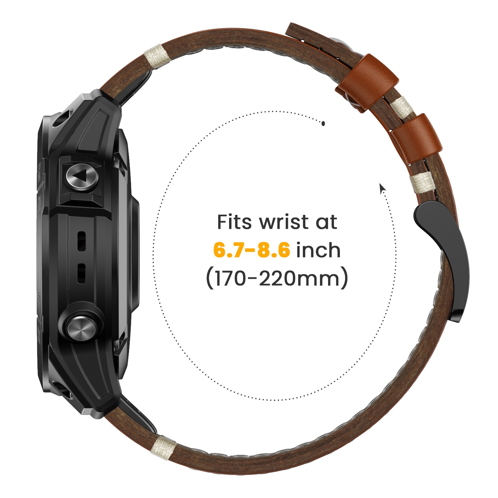 22 26mm Genuine Leather Strap  - Leather Strap Quick Release recension och pris