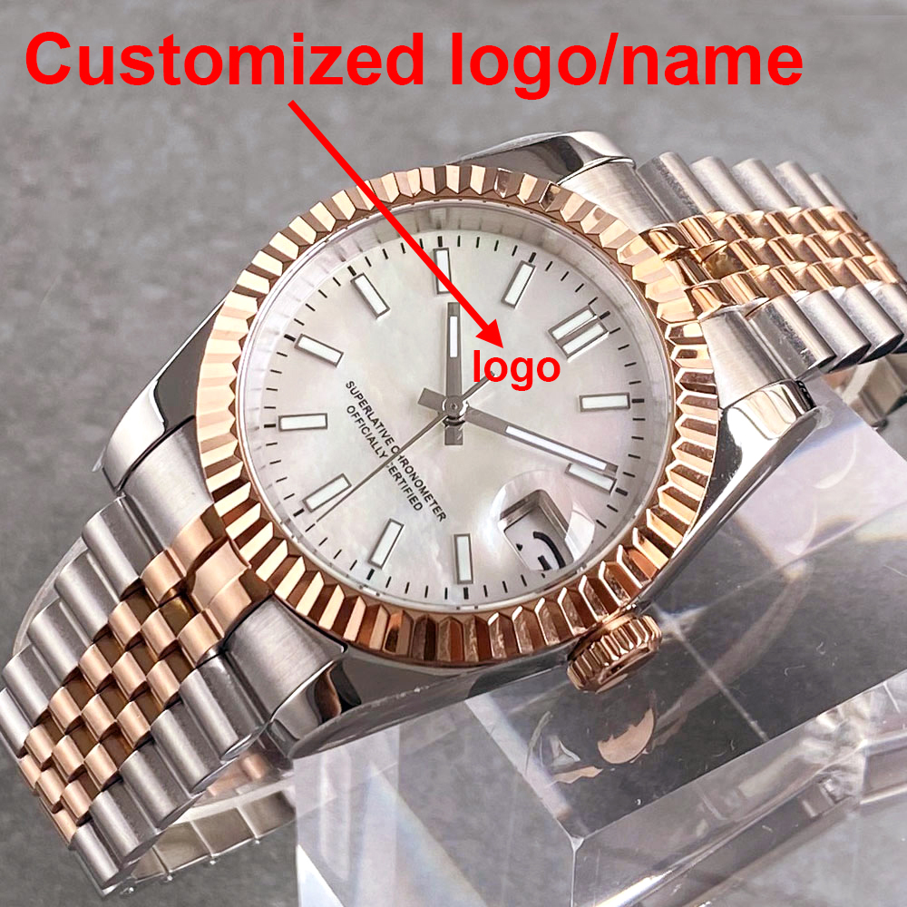 Customized two tone rose gold  - Stainless Bracelet Diver recension och pris