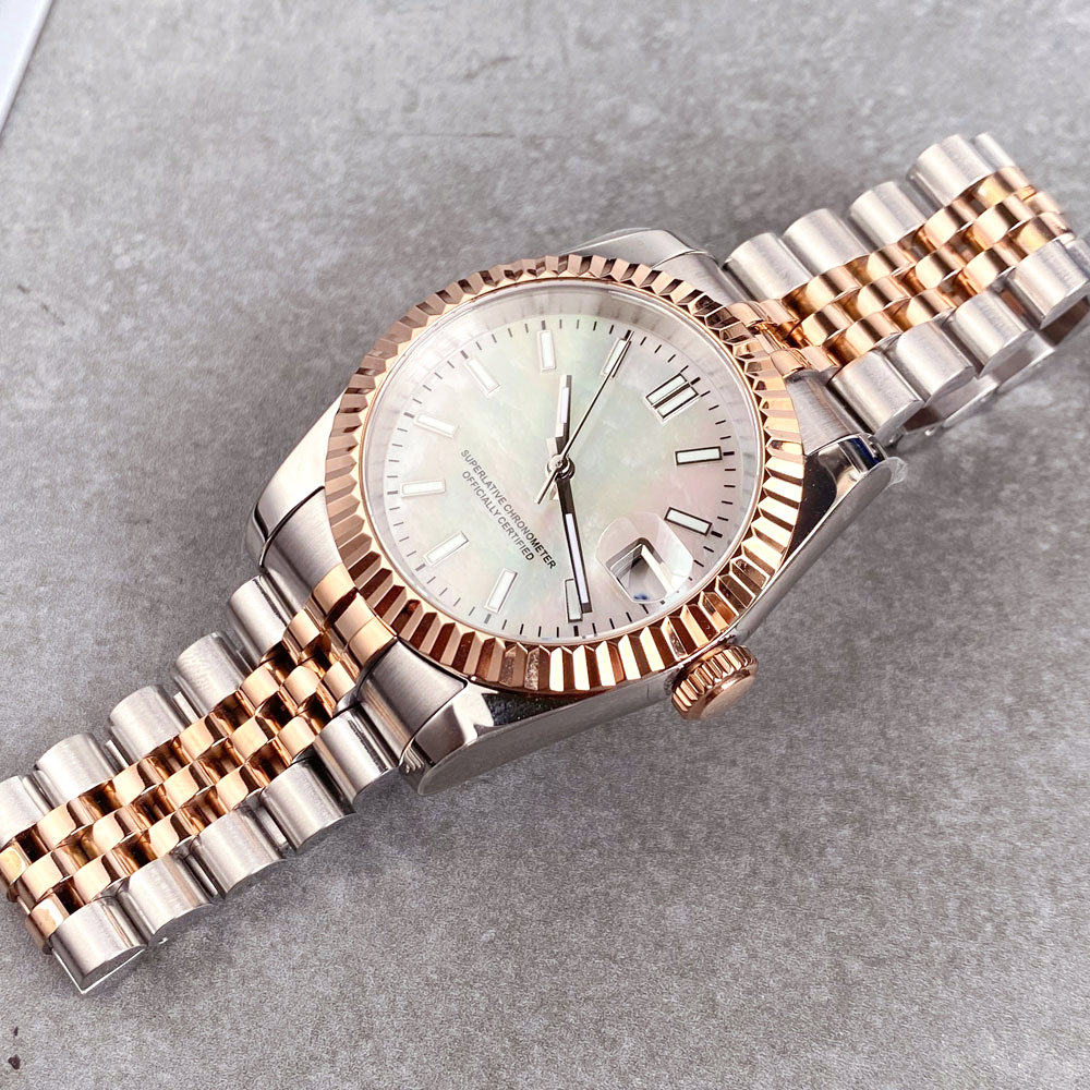 Customized two tone rose gold  - Stainless Bracelet Diver recension och pris