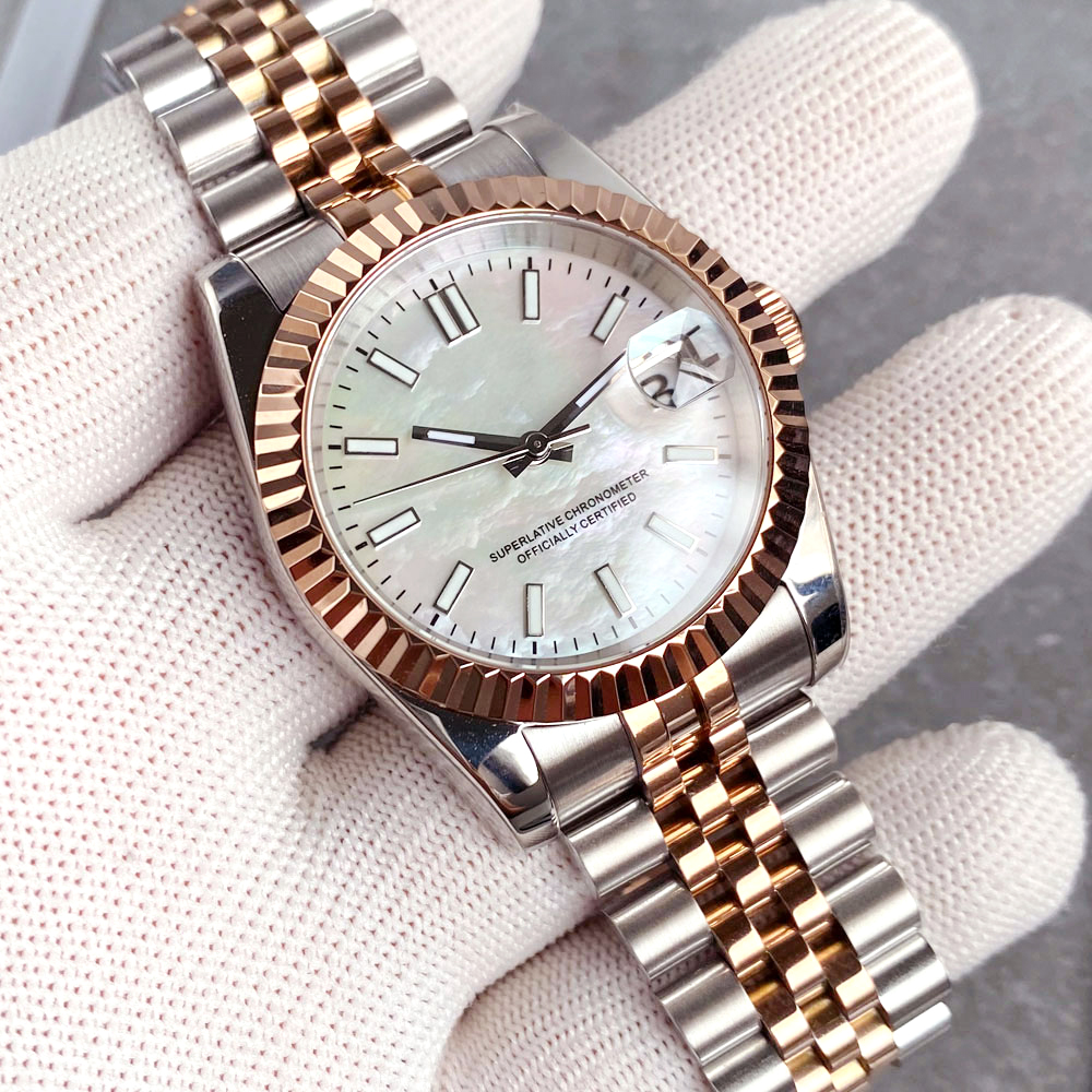 Customized two tone rose gold  - Stainless Bracelet Diver recension och pris