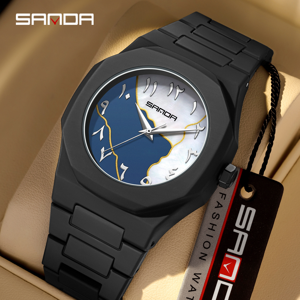 2025 SANDA Fashion Men's and W - Rubber Strap Diver recension och pris