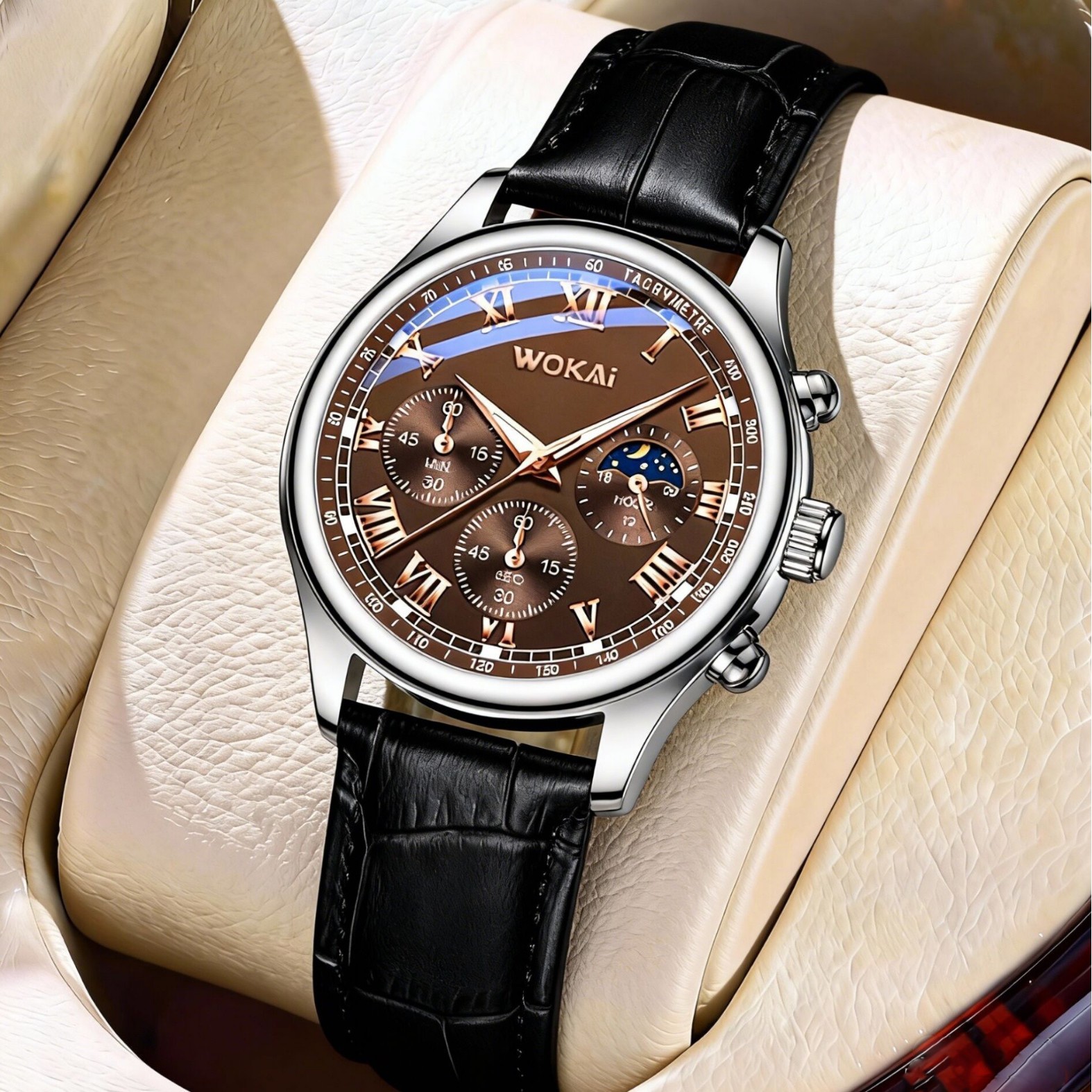 Luxury Men Business Watches Fa - Leather Watch Band Men recension och pris