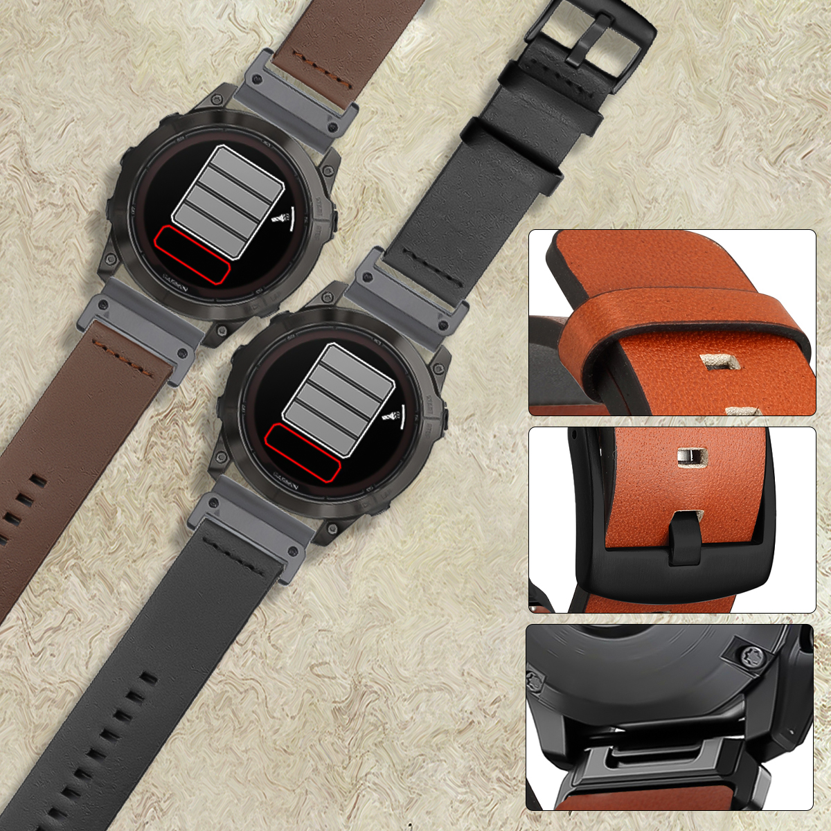 26mm 22mm Quick Fit Strap For  - Leather Strap Quick Release recension och pris