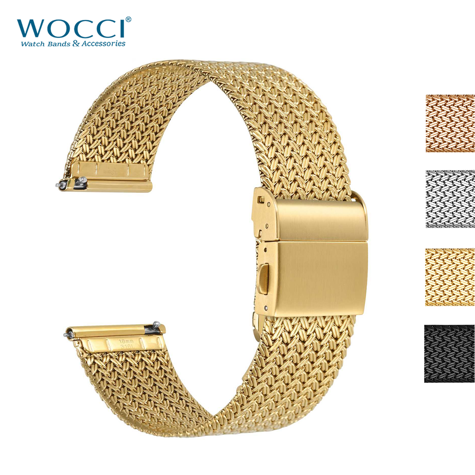 WOCCI Metal Watch Bands 316L S - Mesh Strap Metal recension och pris