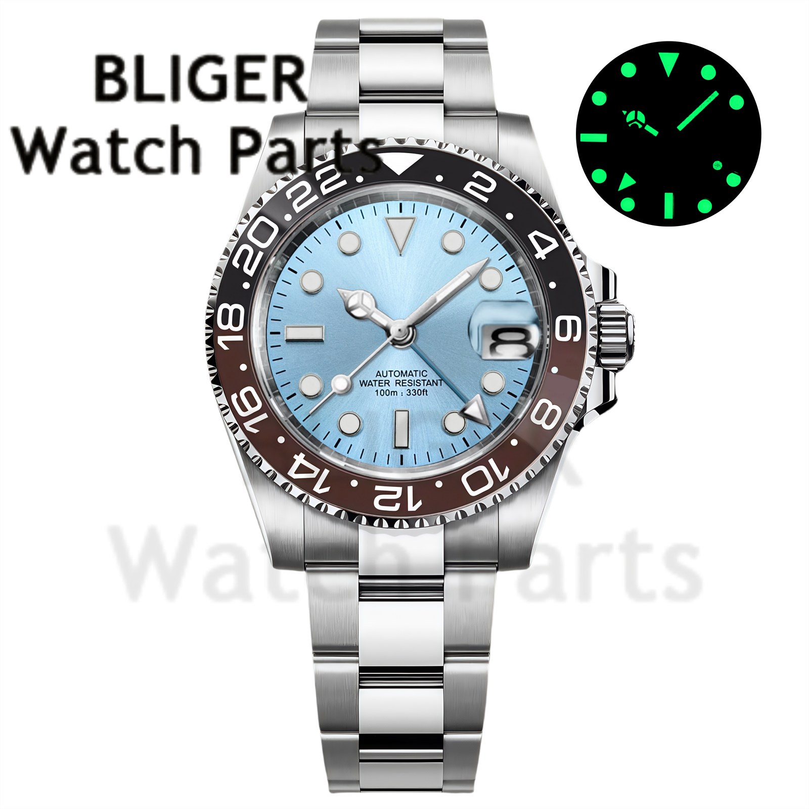 Custom Fashion GMT 40mm Men NH - Stainless Bracelet Diver recension och pris